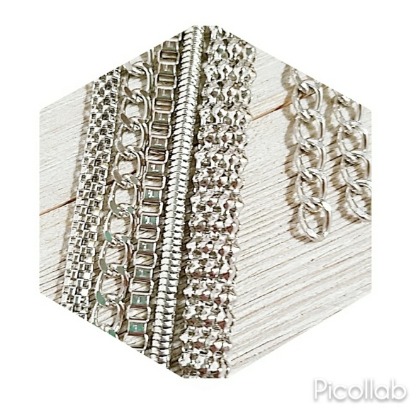 Silver Multi-Strand Varying Necklace/Earring Set - Picture 6 of 7